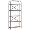 vidaXL Libreria 5 livelli 80 x 30 x 183 cm Legno ingegnerizzato