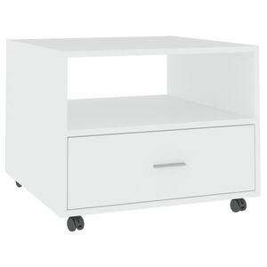 vidaXL Tavolino da Salotto Bianco 55x55x40 cm in Legno Multistrato