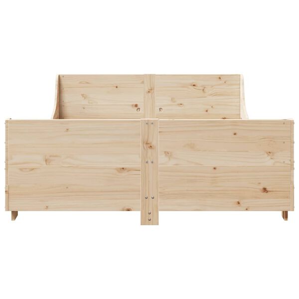 vidaXL Letto senza Materasso 135x190 cm in Legno Massello di Pino