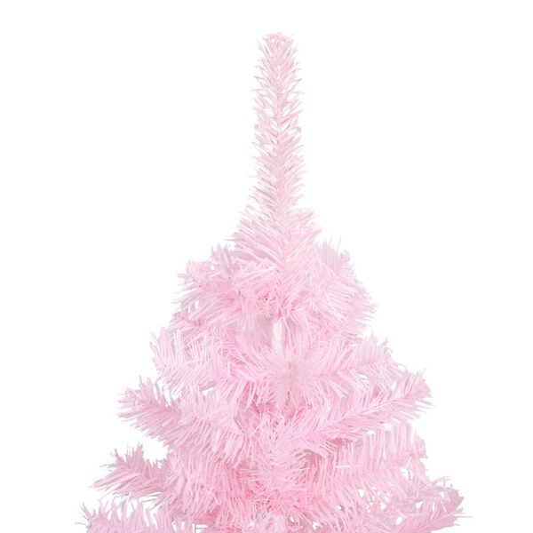 vidaXL Albero di Natale Preilluminato con Palline Rosa 180 cm PVC