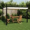 vidaXL Gazebo da Giardino con Tetto Retrattile Crema 3x3m in Alluminio