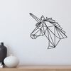 Homemania Decorazione da Parete Unicorno 53x50 cm in Acciaio Nero