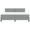 vidaXL Letto a molle con materasso Grigio chiaro 180 x 200 cm Tessuto