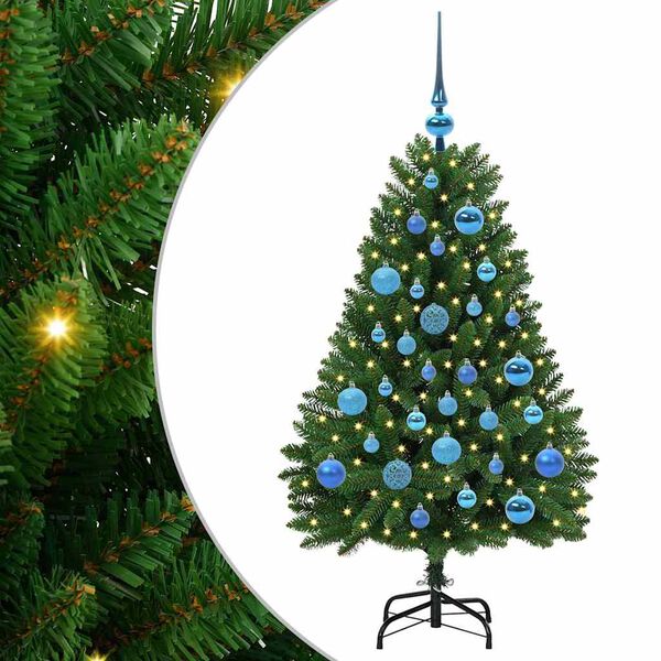 vidaXL Albero di Natale artificiale Verde 120 cm PVC e Metallo