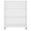 vidaXL Credenza Bianco Lucido 69,5x34x180 cm in Legno Multistrato