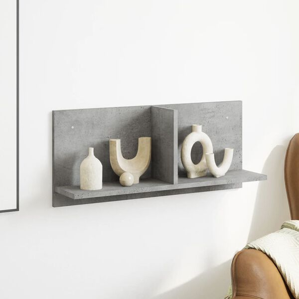 vidaXL Mobile a Parete 70x16,5x30 cm Grigio Cemento Legno Multistrato