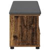 vidaXL Panca per ingresso con cuscino Legno vecchio 100 x 38 x 46 cm