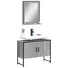 vidaXL Set Mobili da Bagno 2 pz Grigio Sonoma in Legno Multistrato