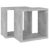 vidaXL Mensole Parete a Cubo 2 pz Grigio Cemento 26x15x26 cm
