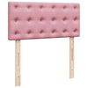 vidaXL Struttura Letto Pouf con Materasso Rosa 90x200 cm in Velluto