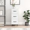 vidaXL Credenza Bianco Lucido 34,5x34x90 cm in Legno Multistrato