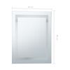 vidaXL Specchio LED da Bagno con Sensore Tattile 60x80 cm