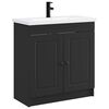 vidaXL Set di mobili per il bagno Nero 56 x 37,5 x 81 cm