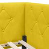 vidaXL Cornice del letto ad angolo Giallo 90 x 190 cm Velluto