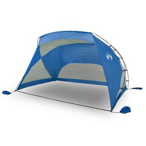 vidaXL Tenda da Spiaggia Azzurra 274x178x170/148 cm Poliestere 185T