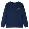 vidaXL Felpa per Bambini Blu Marino M&eacute;lange 116