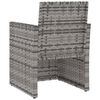 vidaXL Poltrona da Giardino con Cuscini Grigia in Polyrattan