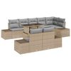 vidaXL Set Divano da Giardino 9 pz Beige polyrattan