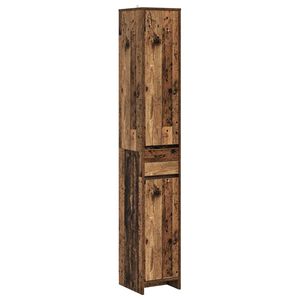 vidaXL Mobile da Bagno Legno antico 30 x 33 x 190 cm