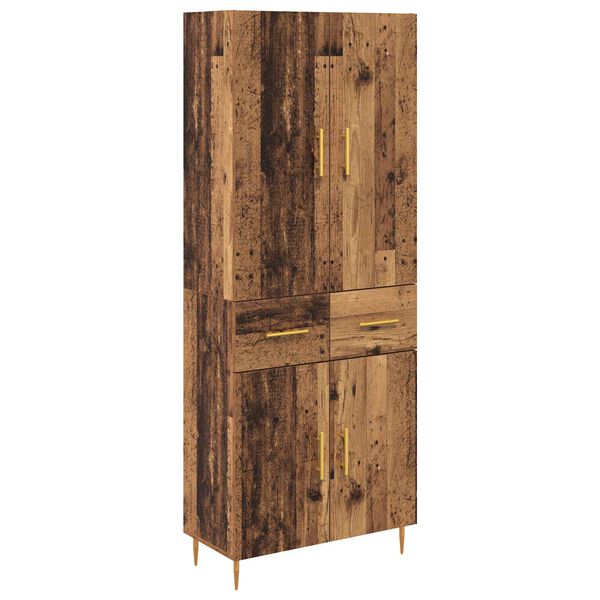 vidaXL Credenza Legno vecchio 69,5 x 34 x 180 cm Legno multistrato
