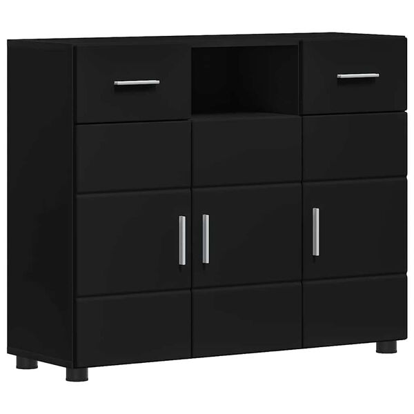 vidaXL Armadio in Legno Nero 88,5 x 30,5 x 73 cm Legno multistrato