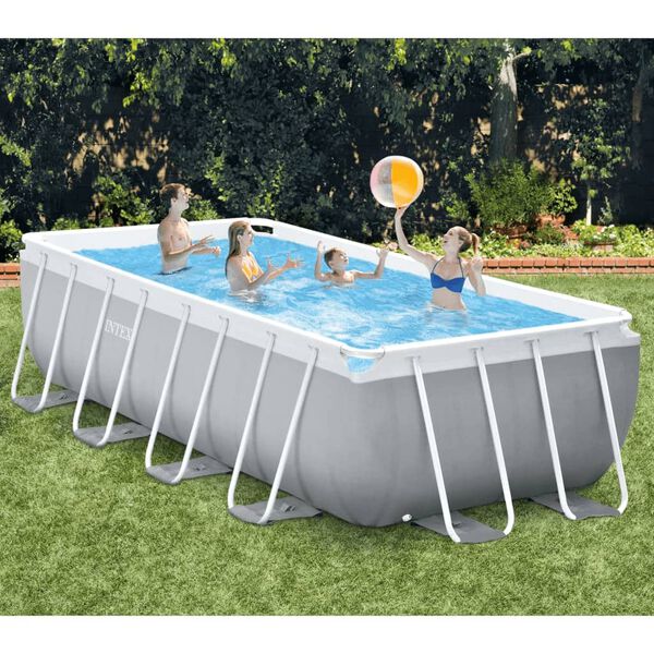 Intex Set Piscina Rettangolare Prism Frame 488x244x107 cm