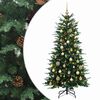 vidaXL Albero di Natale Artificiale con Rami Pieghevoli 150 cm 150 LED