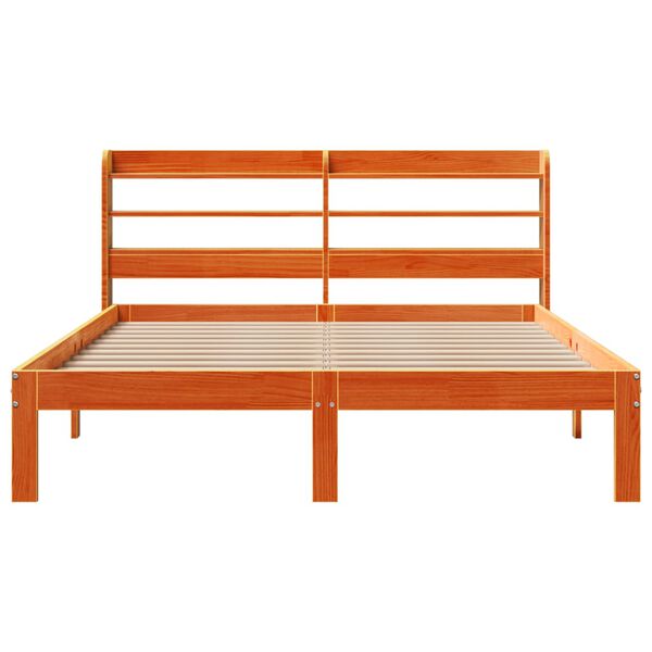 vidaXL Letto senza Materasso Marrone Cera 120x190 cm in Legno di Pino