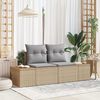 vidaXL Divano da giardino Beige 184 x 62 x 85cm polyrattan