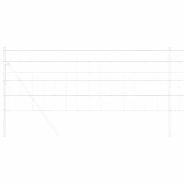 vidaXL Recinzione da campo Argento 25 x 0,8 m Acciaio zincato