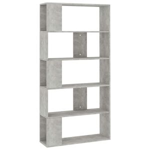 vidaXL Libreria/Divisorio Grigio Cemento 80x24x159cm Legno Ingegnerizzato