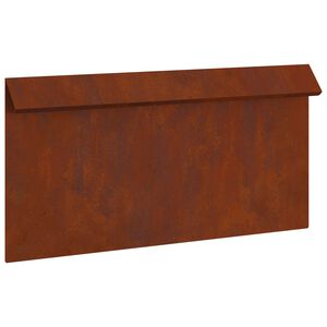 vidaXL Recinto per lumache 50 x 3,5 x 25 cm Acciaio Corten Ruggine