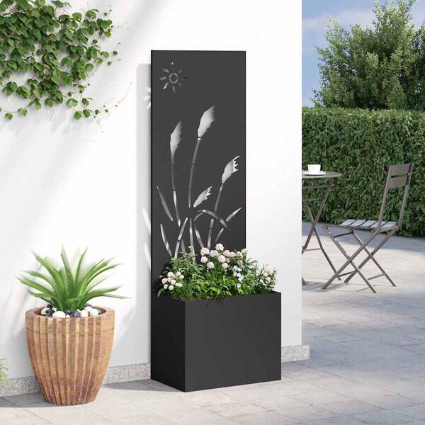 vidaXL Schermo per privacy in giardino Traforo Nero 50 x 140 cm