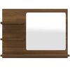 vidaXL Specchio da Bagno Rovere Marrone 60x10,5x45cm Legno Multistrato