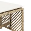vidaXL Sgabelli Giardino con Cuscini 4pz Beige 41x41x36cm Polyrattan