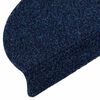 vidaXL Tappetini per scale autoadesivi 15 pz 56x17x3 cm blu navy semicircolari
