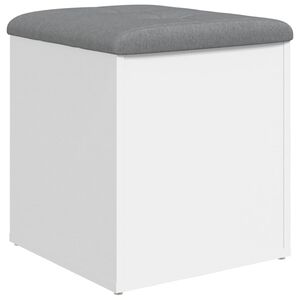 vidaXL Panca contenitore bianca 42x42x45 cm in legno ingegnerizzato