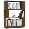 vidaXL Libreria/Divisorio Ambrato 80x25x101 cm Legno Massello di Pino