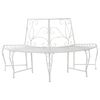 vidaXL Panchina per Alberi 4-Numero di posti 160 x 80 x 89 cm Acciaio