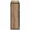 vidaXL Scaffale da parete con porta Rovere artigianale 65 x 20 x 60 cm