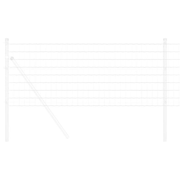 vidaXL Recinzione Euro Argento 0.8 x 25 m Acciaio zincato a caldo