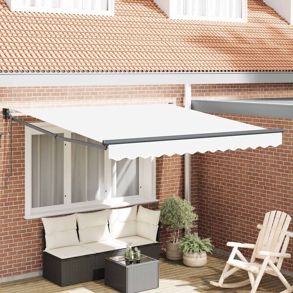 vidaXL Tenda da Sole Bianco 300 x 250 x 165 cm Poliestere