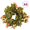 vidaXL Ghirlande Fiori 6 pz Rosso Tramonto 215 cm