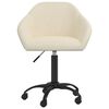 vidaXL Sedia Girevole da Ufficio Crema in Velluto