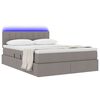 vidaXL Letto con contenitore e LED con led Talpa 140 x 200 cm Tessuto