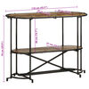 vidaXL Tavolo Consolle 110x42x76 cm in Legno Massello di Recupero