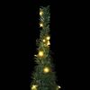 vidaXL Albero di Natale Artificiale Apribile Preilluminato Verde 210cm