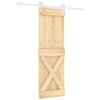 vidaXL Porta Scorrevole con Set Hardware 70x210 cm Legno Massello Pino