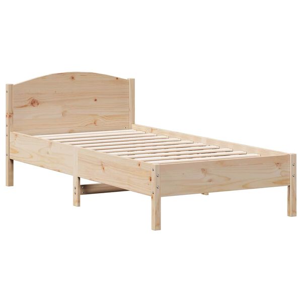 vidaXL Letto senza Materasso 75x190 cm in Legno Massello Pino