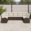 vidaXL Set di divani 9 pcs Marrone polyrattan